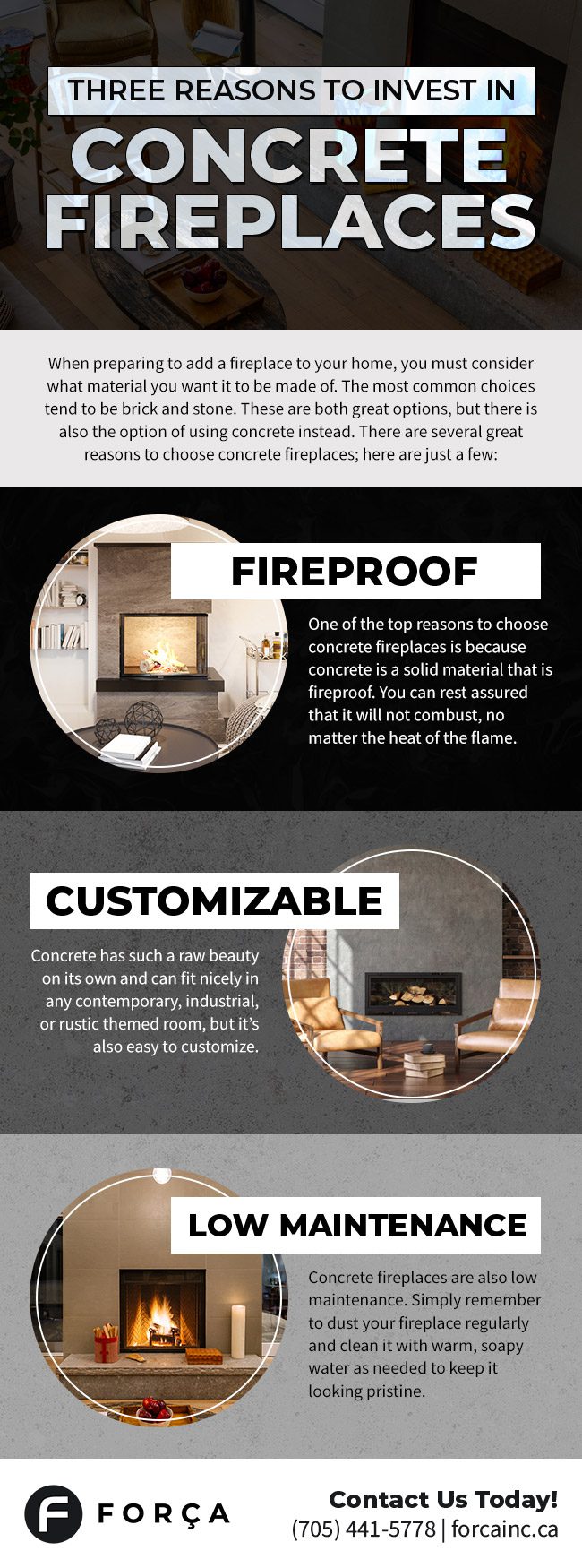 Three Reasons to Invest in Concrete Fireplaces [infographic]