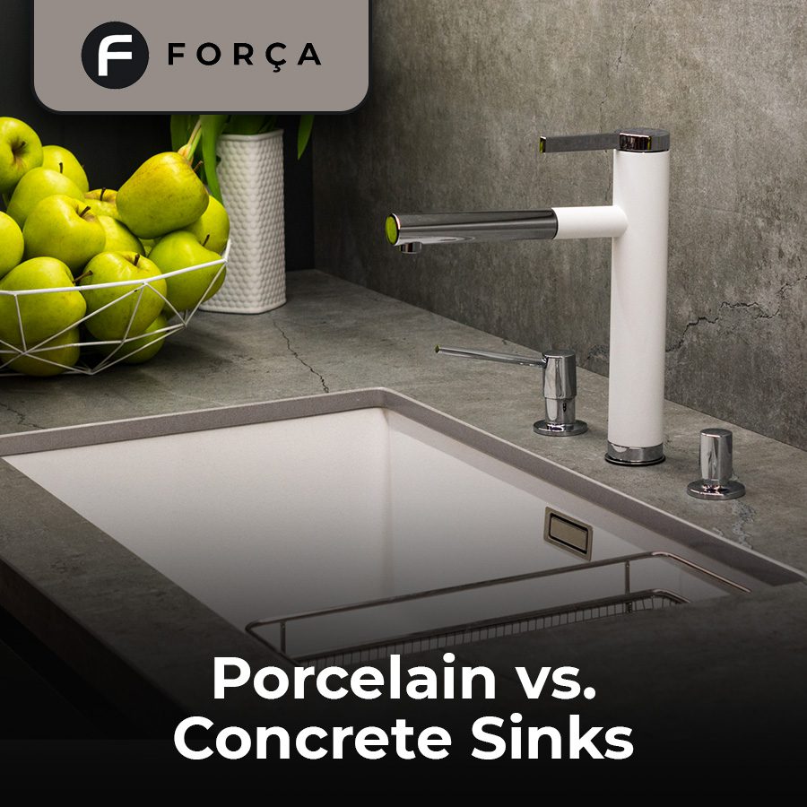 Porcelain vs. Concrete Sinks